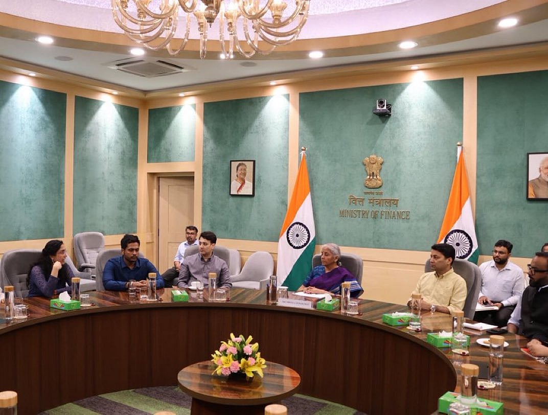 Finance Minister Nirmala Sitharaman meets some prominent voices of BJPs online support base